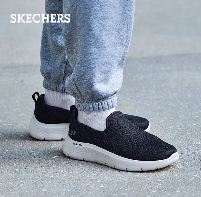 <span>白菜！</span>Skechers 斯凱奇 Go Walk FLEX 男士網(wǎng)面透氣健步鞋 216483新低138元包郵