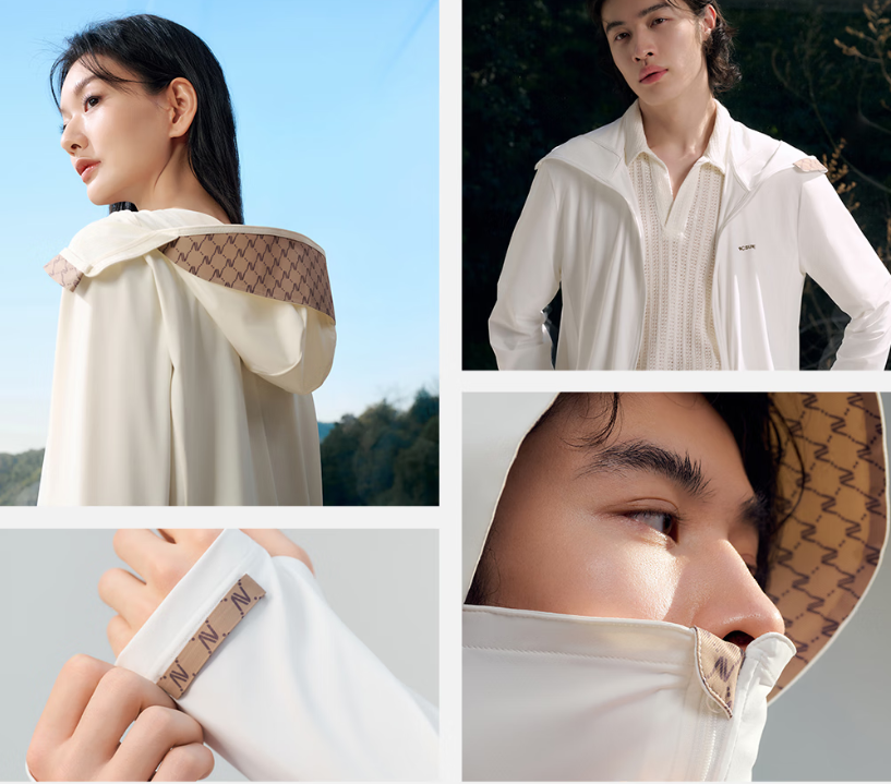 成毅同款，VVC 2025新款 男女同款連帽原紗老花防曬衣 VTA5S996 多色新低53.48元包郵