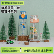 Thermos 膳魔師 露營(yíng)系列TCSJ-553 Tritan材質(zhì)可提吸管杯 550ml 2款