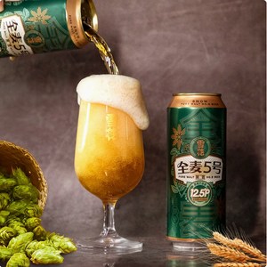雪花啤酒 高端全麥5號(hào) 500ml*18+3聽整箱