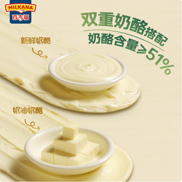 MILKANA 百吉福 小三角玫瓏蜜瓜味涂抹式高鈣奶酪芝士 140g14.6元包郵