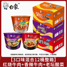白象 經(jīng)典桶裝方便面 106g*12桶
