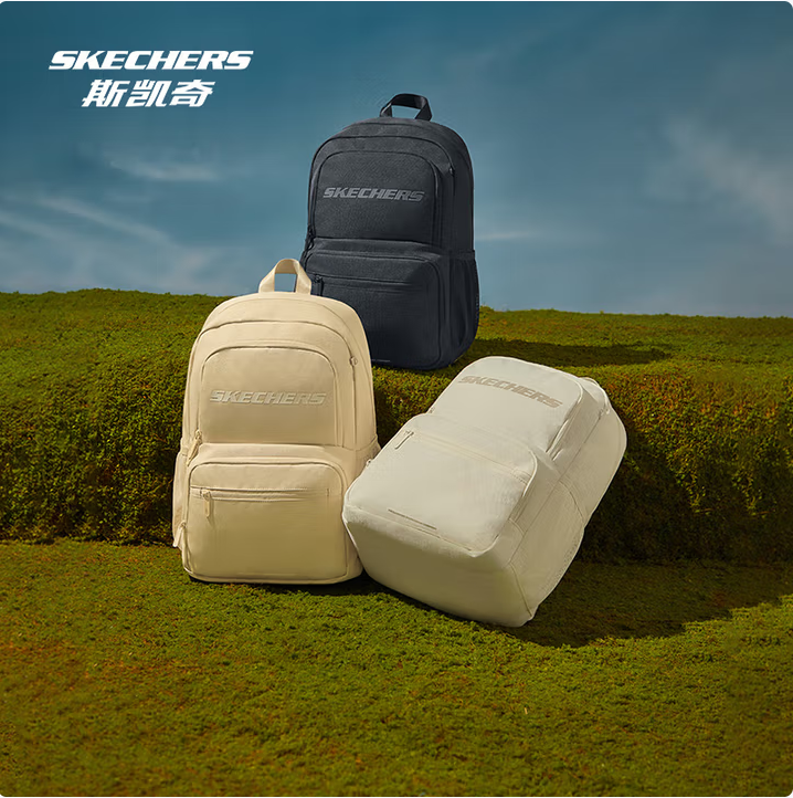 Skechers 斯凯奇 大容量电脑包时尚双肩包 L323U095新低52.65元包邮