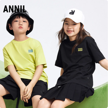 Annil 安奈兒 2025夏 男女童記憶棉涼感拼網(wǎng)布短袖T恤（110~180碼）多款