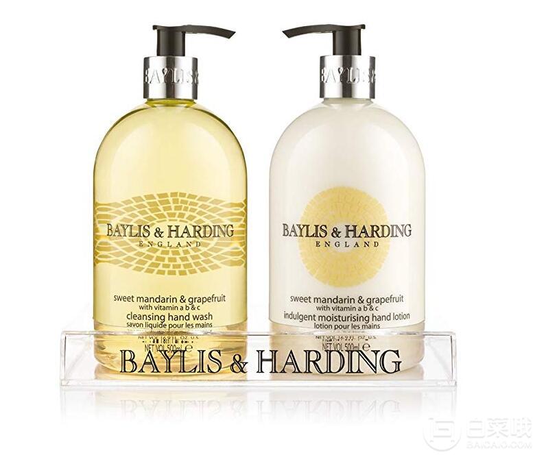 Baylis & Harding 蜜柑&葡萄柚香型 洗手液500ml+護手霜500ml湊單直郵到手36.9元