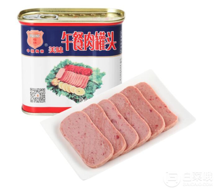 上海梅林 火锅午餐肉罐头 340g*2盒19.35元（2件75折）