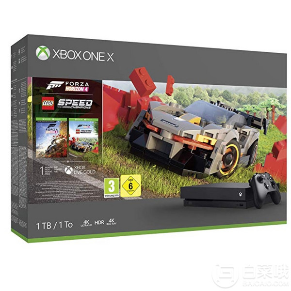 销量第一，Microsoft 微软 Xbox One X 1TB 游戏主机 《地平线4》+《乐高竞速》同捆版2113.02元