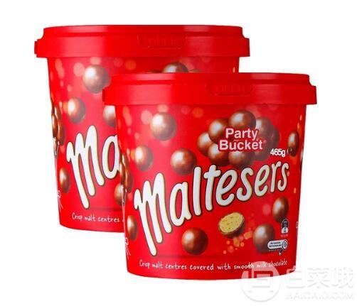 27日0点开始，Maltesers 麦提莎 英国进口 麦丽素巧克力 465克*2桶*2件198元包邮包税（限前2小时）