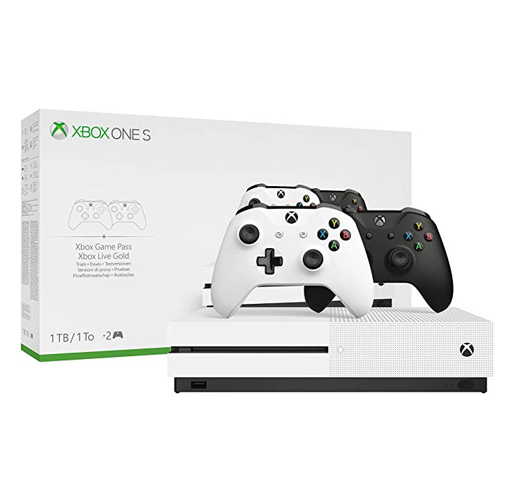 <span>白菜！</span>Microsoft 微软 Xbox One S 1TB 黑白双手柄套装新低1259.06元