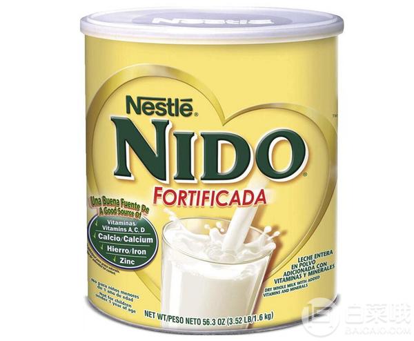 适合4岁以上，NESTLE 雀巢 NIDO Fortificada 奶粉 1.6kg罐装新低90.45元