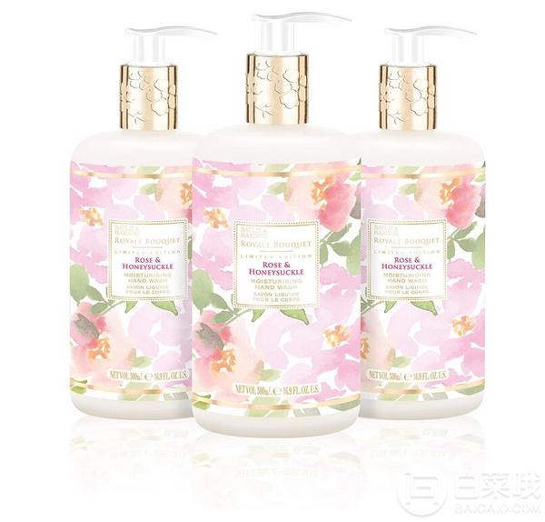 Baylis & Harding 玫瑰&金银花香型洗手液 限量版 500ml*3瓶装59.96元