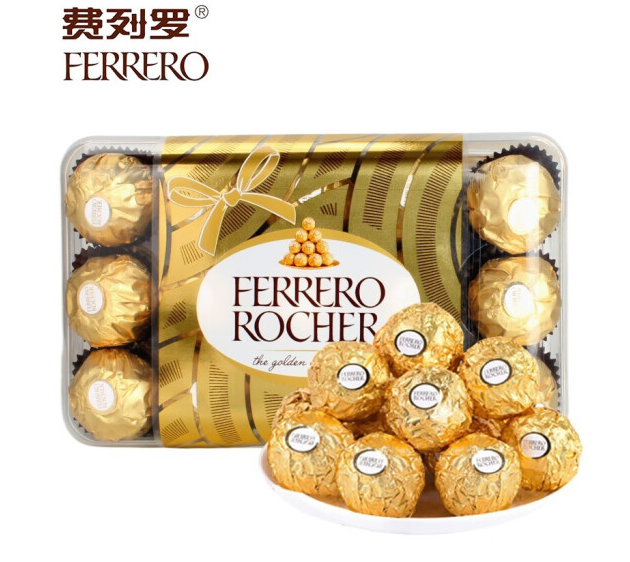 Rocher 费列罗 意大利进口 榛果威化巧克力 600g（48粒）59.83元包邮（1.25元/粒）