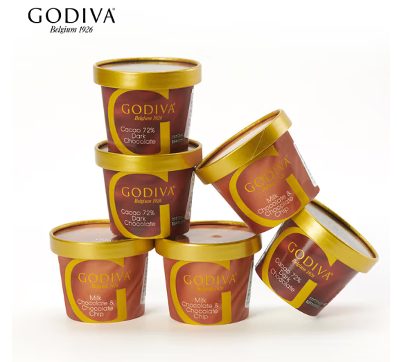 <span>白菜！</span>Godiva 歌帝梵 黑巧碎牛奶巧克力冰淇淋 91g单杯装*2件新低36.94元包邮（18.47元/杯）