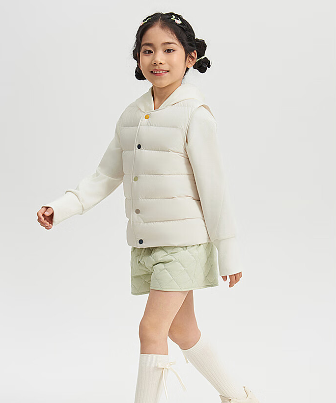 <span>白菜！</span>BOSIDENG 波司登 男女儿童680蓬羽绒马甲（105~160cm）新低65元包邮