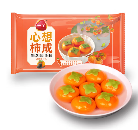 <span>白菜！</span>三全 心想柿成黑芝麻汤圆312g等 任选8件40元包邮（5元/袋）