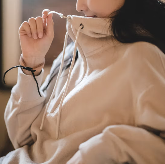 Maden 马登女装 女士半开襟摇粒绒连帽卫衣64.95元包邮（22点截止）