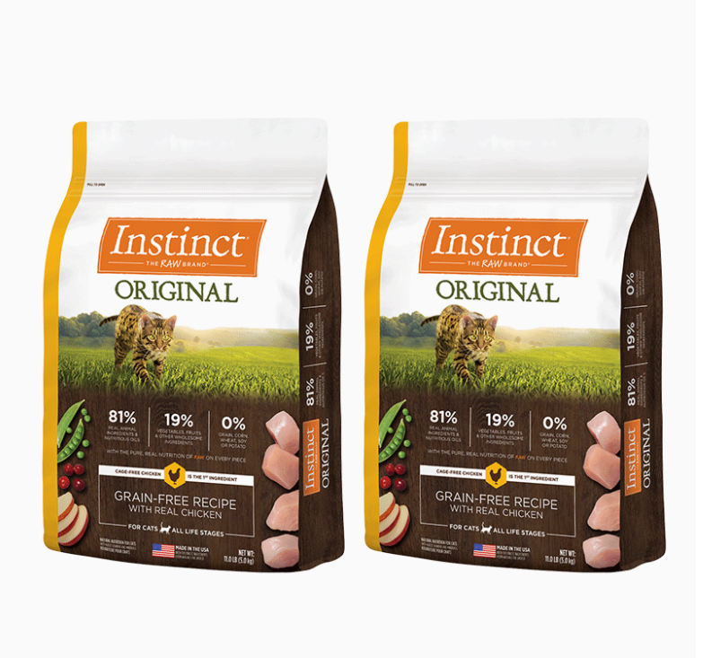 INSTINCT 天然百利 經(jīng)典無谷系列 雞肉全階段貓糧 5kg*2件新低453.53元包郵（226.77元/袋）