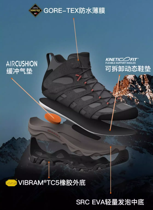<span>白菜！</span>Merrell 邁樂 MOAB 3 MID GTX 男女同款中幫防水登山鞋新低440.17元包郵（20點搶券）