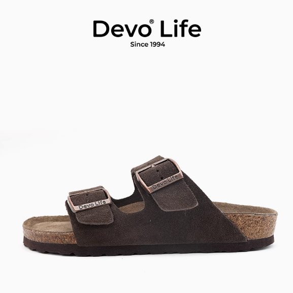 <span>白菜！</span>Devo Life 的沃 男女同款反絨牛皮軟木涼拖鞋新低128.64包郵