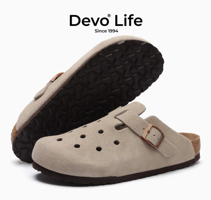 <span>白菜！</span>Devo Life 的沃 女款反絨牛皮軟木涼拖鞋 多款新低89.1元包郵