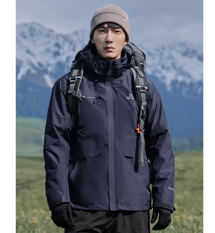 Pelliot 伯希和 經(jīng)典系列 男士三合一全壓膠防水沖鋒衣 11040107新低373.31元包郵