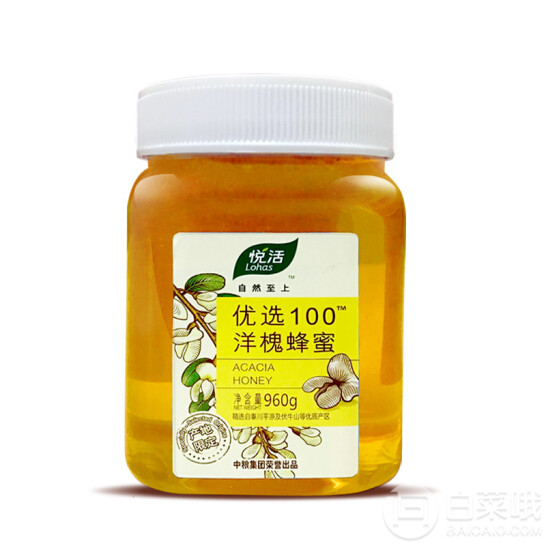 中粮悦活 优选100  洋槐蜂蜜  960g凑单低至18.6元/件