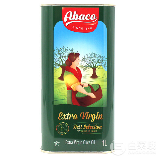 西班牙進(jìn)口，Abaco 佰多力 特級(jí)初榨橄欖油1L湊單低至29.4元/L