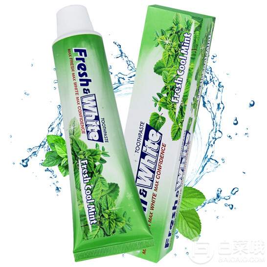 泰國進口，Lion 獅王 FRESH WHITE 亮白牙膏（清新薄荷）160g*3支 ￥26.918.97元/支