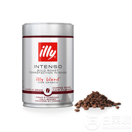 意大利进口 illy  意式浓缩 深度烘培咖啡豆 250g*2罐85元包邮