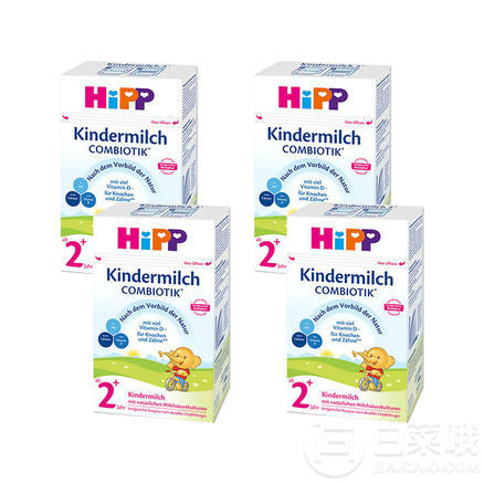 德国进口，Hipp 喜宝 有机益生菌奶粉2+段 2岁以上 600克*4盒350.54元包邮