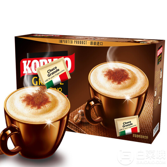 印尼进口，KOPIKO 可比可 豪享卡布奇诺咖啡 24包 726g凑单低至37.9元