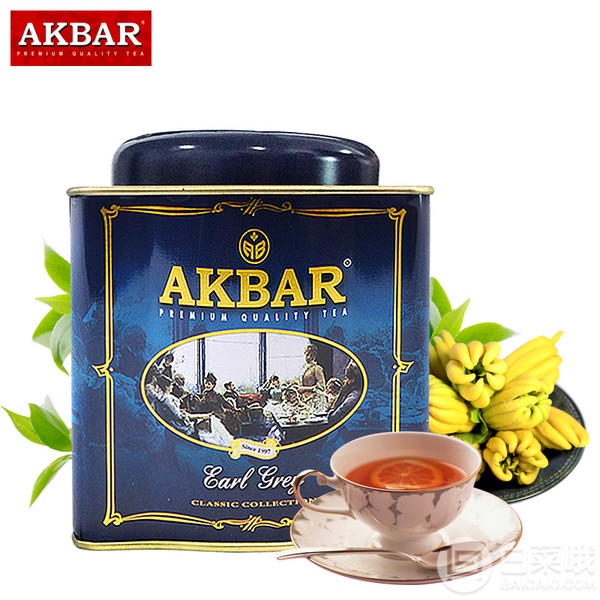 斯里兰卡进口，AKBAR 英式伯爵红茶 250g49元包邮（需领券）