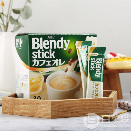 日本进口，AGF Blendy系列 三合一棒装牛奶咖啡12g*30支28.9元包邮
