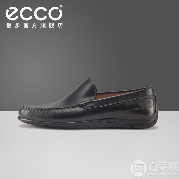 43码，ECCO 爱步 Moc 2.0 男士真皮休闲乐福鞋新低474.48元（国内折后1303元 ）