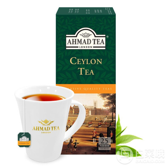 斯里兰卡进口，AHMAD TEA 亚曼 锡兰红茶 2g*25包*3件47.6元包邮（折15.9元/件）