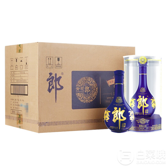 郎酒 青花郎  陈酿 53度 酱香型白酒 500ml*6瓶4984元包邮