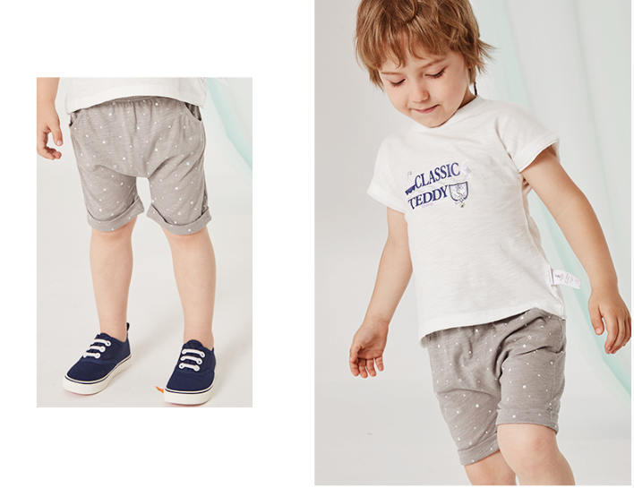 2018夏季新品，ClassicTeddy 精典泰迪 男童中小童纯棉短裤*2条 多款33.5元包邮（双重优惠）拍2件