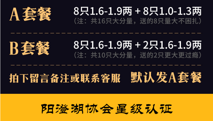 顺丰直达，蟹码头 阳澄湖六月黄大闸蟹礼盒 16只（2款套餐可选）送香辣包￥88包邮（需用￥40优惠券）