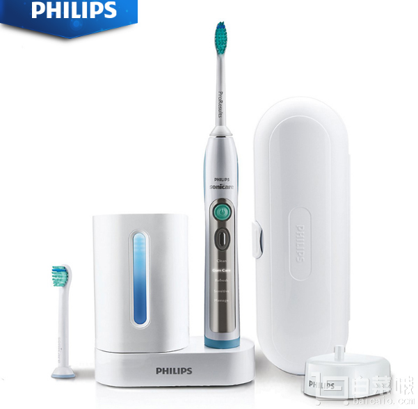 Philips 飞利浦 HX6972/10 震动声波电动牙刷 配紫外线牙刷头消毒器￥499包邮（￥599-100）