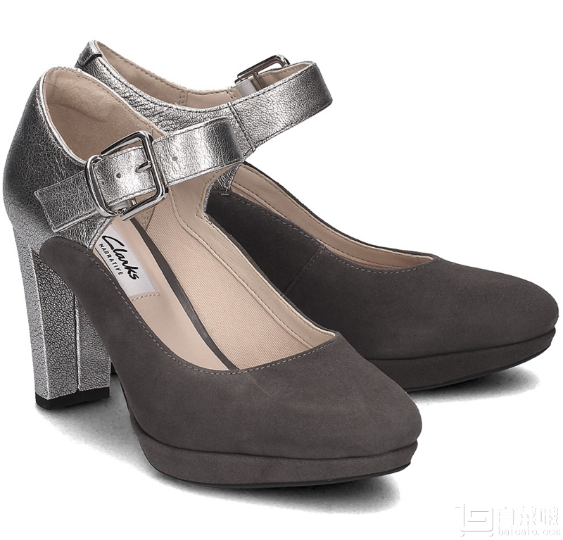 Clarks 其乐 Kendra Gaby 女士真皮粗跟高跟鞋 直邮含税到手￥316