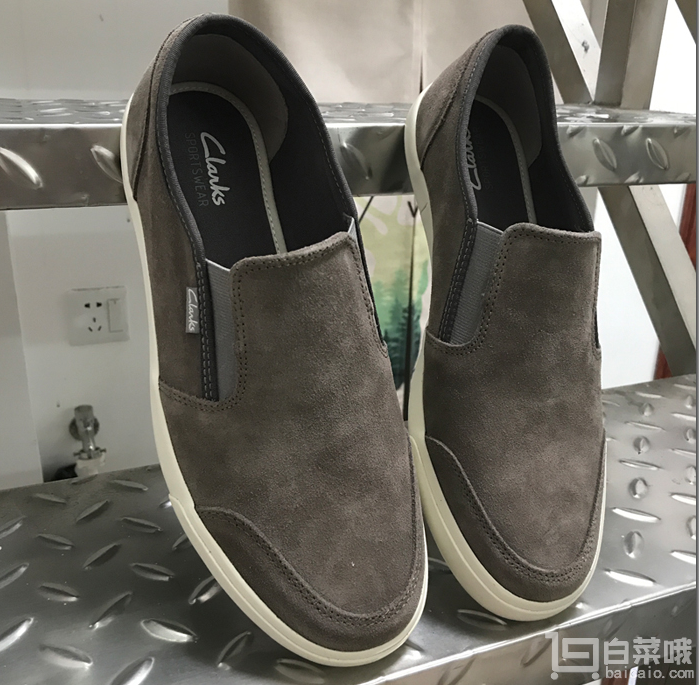 2017新款，Clarks 其乐 男士翻毛皮一脚蹬 prime会员免费直邮含税到手￥311