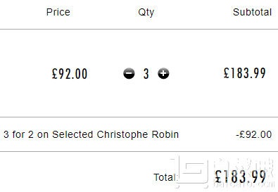 Christophe Robin全线买三免一，明星洗护发套装（海盐洁发膏250ML+刺梨籽发膜250ML）£61.33免费直邮到手￥545