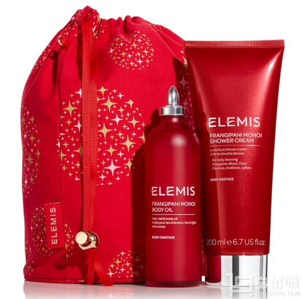 ELEMIS 艾丽美 大溪地鸡蛋花身体护理两件套（沐浴乳200ml+身体油100ml）PRIME会员免费直邮到手￥251