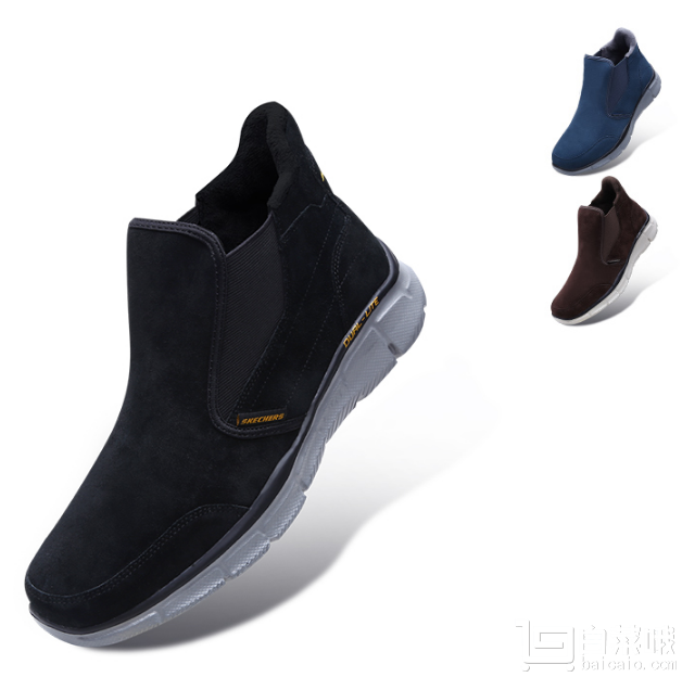 17冬款，Skechers 斯凯奇 Sport系列 男士牛皮绒里短靴 666038 3色新低￥294包邮（￥314-20）