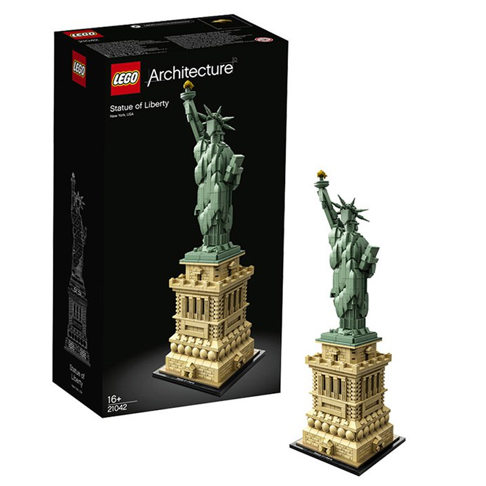 <span>白菜！</span>0点开始，LEGO 乐高 建筑街景系列 21042 自由女神像新低483.78包邮包税（限前2小时）