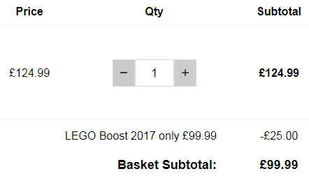 LEGO 乐高 Boost 17101 可编程机器人 新低£99.99免费直邮到手868元（需用码）