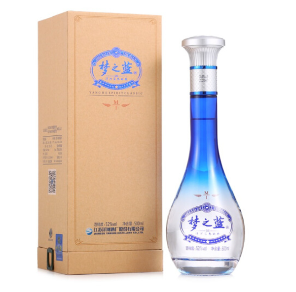 洋河 梦之蓝M1 52度 整箱装白酒 500ml*3瓶 ￥823.3元包邮折274元/瓶（双重优惠）