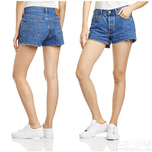 限Prime会员，Levi's 李维斯 Shorts版型 女式 501® 牛仔短裤 32317-0047￥49包邮