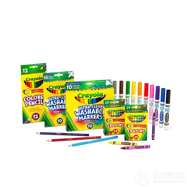 镇店之宝，Crayola 绘儿乐 Back To School 绘画套装 Prime会员凑单免费直邮含税到手90元