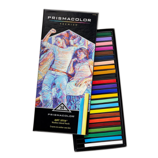 亚马逊海外购：美国Sanford旗下，Prismacolor 霹雳马 2163 Premier Art Stix 无木软芯彩色铅笔 24色 Prime会员凑单免费直邮含税到手￥136